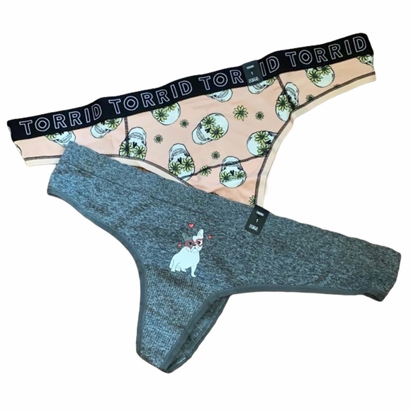 NEW Torrid thong panties skull/dog 1X - Picture 2 of 10